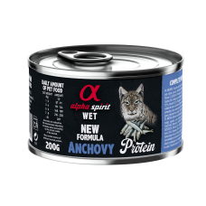 Повнораціонний вологий корм Alpha Spirit Anchovy Protein з анчоусами для дорослих котів 200 г (as311223)