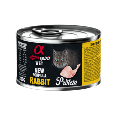Повнораціонний вологий корм Alpha Spirit Rabbit Protein з кроликом для дорослих котів 200 г (as311285)
