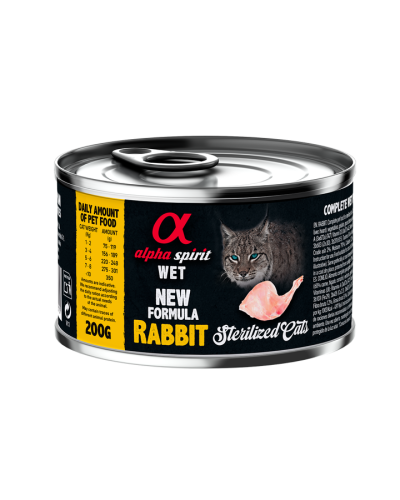 Влажный корм Alpha Spirit Rabbit Sterilized с кроликом для стерилизованных котов 200 г (as311315)