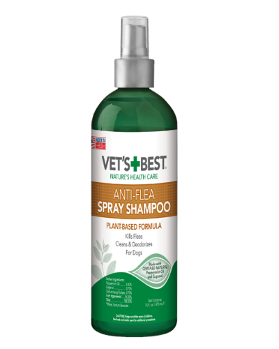 Шампунь-Спрей від бліх Vet's Best Natural Anti-Flea Spray Shampoo для собак та котів 470 мл (vb10347)