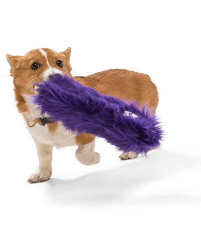 Игрушка для собак West Paw Сuster Zogoflex HardyTex пушистая пищалка 28х8 см Салатовый (DD006LIM)
