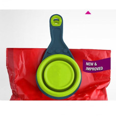Мерный стакан для корма Dexas Collapsible KlipScoop складной на клипсе 120 мл Cалатовый (dx30728)