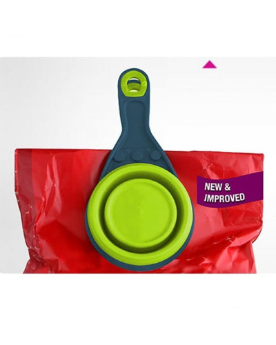 Мерный стакан для корма Dexas Collapsible KlipScoop складной на клипсе 240 мл Фиолетовый (dx30729)