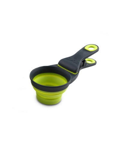 Мерный стакан для корма Dexas Collapsible KlipScoop складной на клипсе 240 мл Салатовый (dx30732)