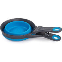 Мірна склянка для корму Dexas Collapsible KlipScoop складана на кліпсі 480 мл Блакитний (dx30735)