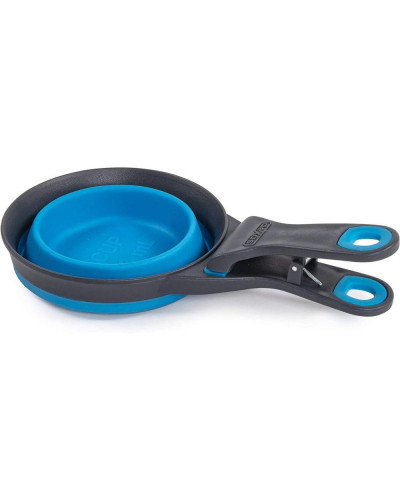 Мірна склянка для корму Dexas Collapsible KlipScoop складана на кліпсі 480 мл Блакитний (dx30735)