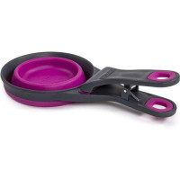 Мірна склянка для корму Dexas Collapsible KlipScoop складана на кліпсі 480 мл Рожевий (dx30734)