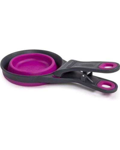 Мерный стакан для корма Dexas Collapsible KlipScoop складной на клипсе 480 мл Розовый (dx30734)