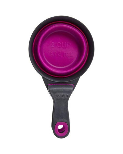 Мерный стакан для корма Dexas Collapsible KlipScoop складной на клипсе 480 мл Фиолетовый (dx30733)