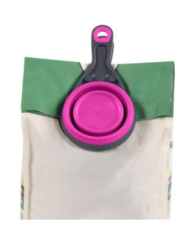 Мерный стакан для корма Dexas Collapsible KlipScoop складной на клипсе 120 мл Пурпурный (PW6504322405)
