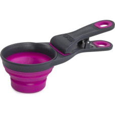 Мірна склянка для корму Dexas Collapsible KlipScoop складана на кліпсі 480 мл Рожевий (dx30734)