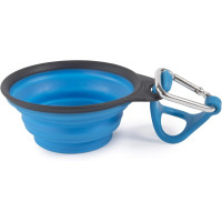 Дорожня миска для тварин Dexas Travel Cup w Bottle Holder&Carabiner з кріпленням пляшки та карабін 240мл Блакитний (PW2204322194)