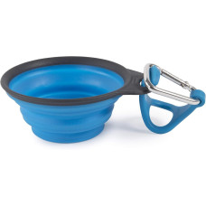 Дорожня миска для тварин Dexas Travel Cup w Bottle Holder&Carabiner з кріпленням пляшки та карабін 240мл Блакитний (PW2204322194)