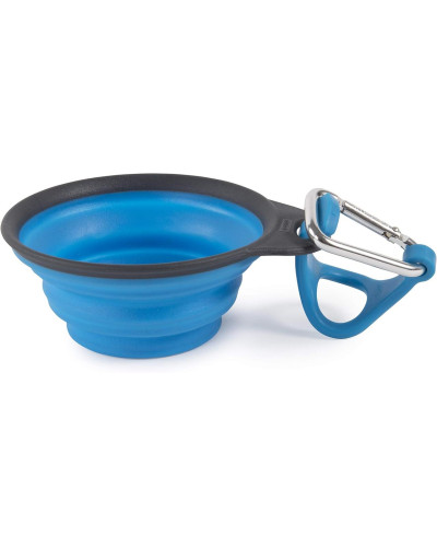 Дорожня миска для тварин Dexas Travel Cup w Bottle Holder&Carabiner з кріпленням пляшки та карабін 240мл Блакитний (PW2204322194)