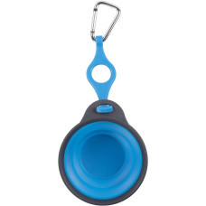 Дорожня миска для тварин Dexas Travel Cup w Bottle Holder&Carabiner з кріпленням пляшки та карабін 240мл Блакитний (PW2204322194)