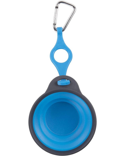Дорожня миска для тварин Dexas Travel Cup w Bottle Holder&Carabiner з кріпленням пляшки та карабін 240мл Блакитний (PW2204322194)