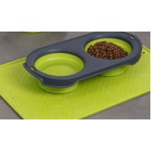 Килимок антиковзкий під миски Dexas Bowl Grippmat S для собак та котів 33x48 см Сірий (PW900429)