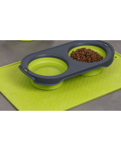 Килимок антиковзкий під миски Dexas Bowl Grippmat L для собак та котів 60x43 см Блакитний (PW9502194)