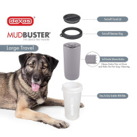 Лапомийка для собак Dexas MudBuster Lidded L з кришкою 22 см Сірий (PW720L-429)