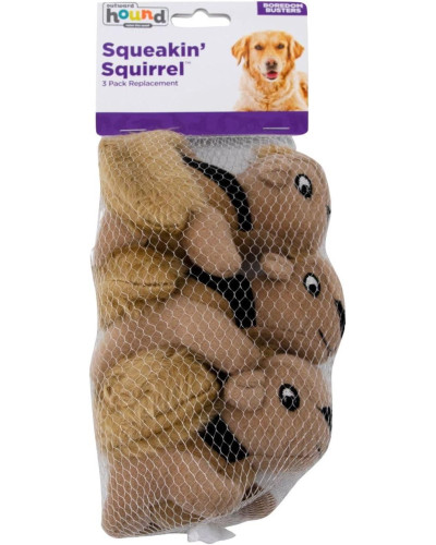 Игрушка для собак Outward Hound Hide-A Refill Squeakin Squirrels (Белка-пищалка) 3х6 см/х3 шт (oh31012)