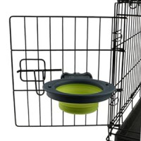 Миска складная для собак Dexas Collapsible Kennel Bowl с креплением на клетку 600 мл Голубой (PW2754322194)