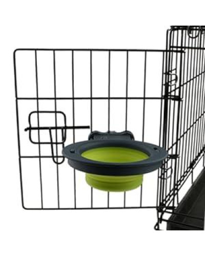 Миска складная для собак Dexas Collapsible Kennel Bowl с креплением на клетку 600 мл Голубой (PW2754322194)