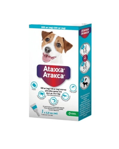 Ataxxa by KRKA - Атакса краплі від бліх, кліщів і комарів для собак, 4-10кг