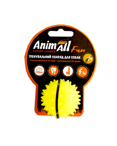 AnimAll Фан мяч каштан 5 см желтый