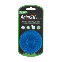 AnimAll Fun мяч волна с пищалкой 75 мм синий