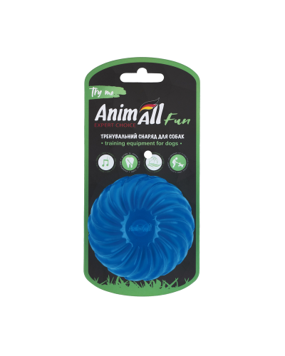 AnimAll Fun мяч волна с пищалкой 75 мм синий