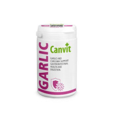 Комплексна кормова добавка Canvit Garlic для собак і котів з часником, куркумою, ромашкою, з вітаміном В12 230 г (can56651)