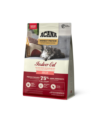 Сухий корм для домашніх котів Acana Highest Protein Indoor Recipe Cat 4,5 кг (a72397)