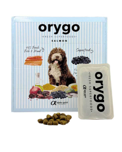 Корм для взрослых собак ORYGO Salmon с лососем и черникой полувлажный (200г х18) 3,6 кг (ORYGD030000946)