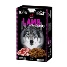 Натуральні ласощі для собак Alpha Spirit Snacks Lamb напіввологі з ягням 80 г (ALPHD110000245)