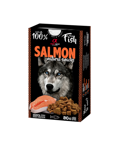 Натуральні ласощі для собак Alpha Spirit Snacks Salmon напіввологі з лососем 80 г (ALPHD110000945)