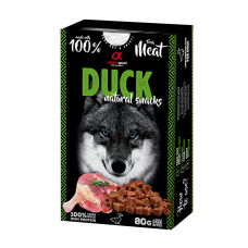 Натуральні ласощі для собак Alpha Spirit Snacks Duck напіввологі з качкою 80 г (ALPHD110000645)