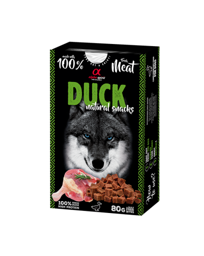 Натуральное лакомство для собак Alpha Spirit Snacks Duck полувлажные с уткой 80 г (ALPHD110000645)