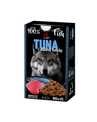 Натуральні ласощі для собак Alpha Spirit Snacks Tuna напіввологі з тунцем 80 г ( ALPHD110001345)