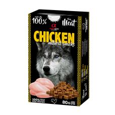 Натуральні ласощі для собак Alpha Spirit Snacks Chicken напіввологі з курятиною 80 г ( ALPHD110000545)