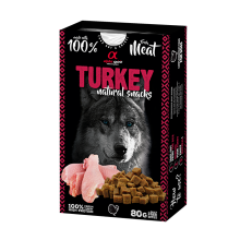 Натуральное лакомство для собак Alpha Spirit Snacks Turkey полувлажные с индейкой 80 г (ALPHD110000745)
