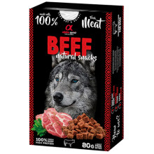 Натуральное лакомство для собак Alpha Spirit Snacks Beef полувлажные с говядиной 80 г (ALPHD110000145)