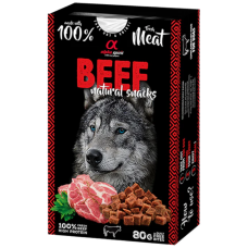 Натуральні ласощі для собак Alpha Spirit Snacks Beef напіввологі з яловичиною 80 г (ALPHD110000145)