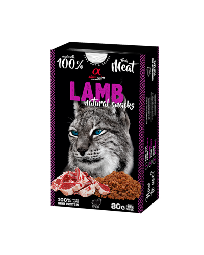 Натуральні ласощі для котів Alpha Spirit Snacks Lamb напіввологі з ягням 80 г (ALPHG110000245)