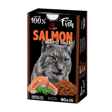 Натуральні ласощі для котів Alpha Spirit Snacks Salmon напіввологі з лососем 80 г (ALPHG110000945)