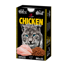 Натуральні ласощі для котів Alpha Spirit Snacks Chicken напіввологі з курятиною 80 г ( ALPHG110000545)