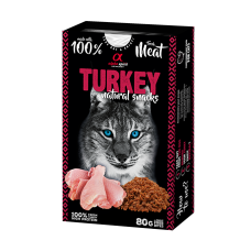 Натуральні ласощі для котів Alpha Spirit Snacks Turkey напіввологі з індичкою 80 г ( ALPHG110000745)