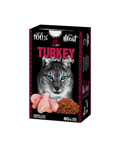 Натуральное лакомство для котов Alpha Spirit Snacks Turkey полувлажные с индейкой 80 г (ALPHG110000745)