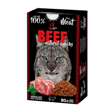 Натуральні ласощі для котів Alpha Spirit Snacks Beef напіввологі з яловичиною 80 г (ALPG110000145)