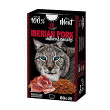 Натуральное лакомство для котов Alpha Spirit Snacks Iberian Pork полувлажные со свининой 80 г (ALPHG110000845)