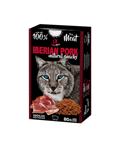 Натуральні ласощі для котів Alpha Spirit Snacks Iberian Pork напіввологі з іберійською свининою 80 г ( ALPHG110000845)
